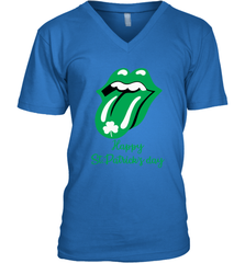 Happy St. Patrick's day Rolling Stones Men's V-Neck - kambletee