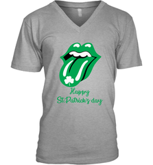 Happy St. Patrick's day Rolling Stones Men's V-Neck - kambletee