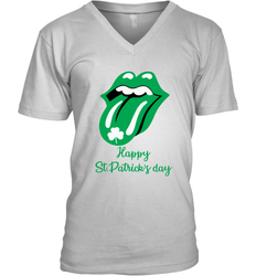 Happy St. Patrick's day Rolling Stones Men's V-Neck - kambletee