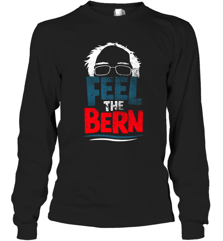 Feel The Bern Bernie Sanders 2020 Bernie Hair Vote President Long Sleeve T-Shirt - kambletee