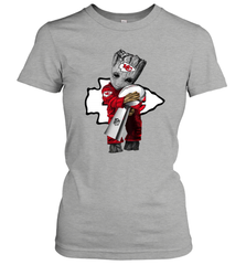 Baby Groot Kansas City Chiefs Hug Super Bowl Champions Women's T-Shirt - kambletee