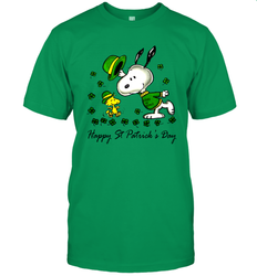 Snoopy and Woodstock Erin go beagle Happy Patricks Day Men's T-Shirt - kambletee