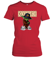Star Wars Yoda wear a hat Gucci Women's T-Shirt - kambletee