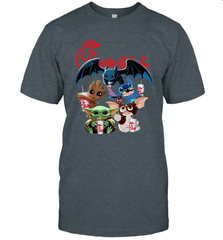 Chick Fil A Mashup Baby Yoda Baby Groot Toothless Stitch Gizmo Men's T-Shirt - kambletee