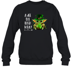 Baby Yoda hug St Patricks Day a wee bit Irish today Sweatshirt - kambletee