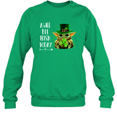 Baby Yoda hug St Patricks Day a wee bit Irish today Sweatshirt - kambletee
