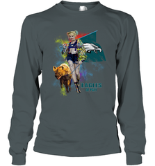 Harley Quinn Philadelphia Eagles Of Prey Long Sleeve T-Shirt - kambletee