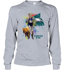 Harley Quinn Philadelphia Eagles Of Prey Long Sleeve T-Shirt - kambletee