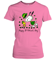 Snoopy and Woodstock Erin go beagle Happy Patricks Day Women's T-Shirt - kambletee