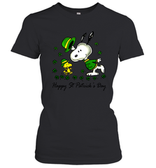 Snoopy and Woodstock Erin go beagle Happy Patricks Day Women's T-Shirt - kambletee