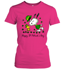 Snoopy and Woodstock Erin go beagle Happy Patricks Day Women's T-Shirt - kambletee
