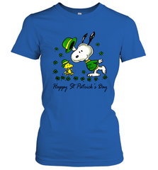 Snoopy and Woodstock Erin go beagle Happy Patricks Day Women's T-Shirt - kambletee