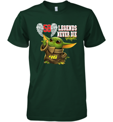 Baby Yoda Valentino Rossi Legends Never Die Premium Men's T-Shirt - kambletee