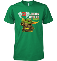 Baby Yoda Valentino Rossi Legends Never Die Premium Men's T-Shirt - kambletee
