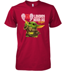 Baby Yoda Valentino Rossi Legends Never Die Premium Men's T-Shirt - kambletee