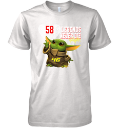Baby Yoda Valentino Rossi Legends Never Die Premium Men's T-Shirt - kambletee
