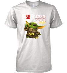 Baby Yoda Valentino Rossi Legends Never Die Premium Men's T-Shirt - kambletee