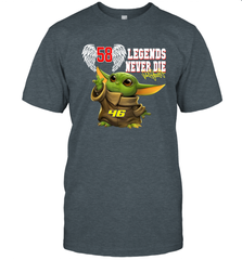 Baby Yoda Valentino Rossi Legends Never Die T-Shirt - kambletee