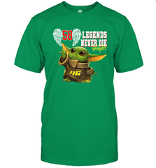 Baby Yoda Valentino Rossi Legends Never Die T-Shirt - kambletee