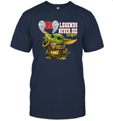Baby Yoda Valentino Rossi Legends Never Die T-Shirt - kambletee