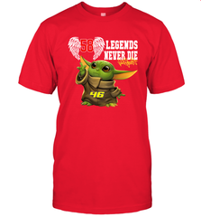 Baby Yoda Valentino Rossi Legends Never Die T-Shirt - kambletee