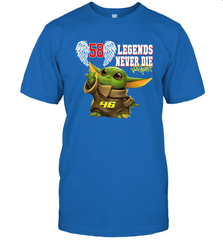 Baby Yoda Valentino Rossi Legends Never Die T-Shirt - kambletee