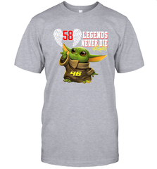Baby Yoda Valentino Rossi Legends Never Die T-Shirt - kambletee