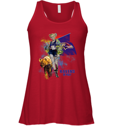 Harley Quinn Baltimore Ravens Of Prey Racerback Tank - kambletee