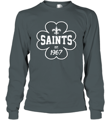 Patrick's Day Shamrock For New Orleans Saints Fans Long Sleeve T-Shirt - kambletee