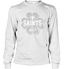 Patrick's Day Shamrock For New Orleans Saints Fans Long Sleeve T-Shirt - kambletee