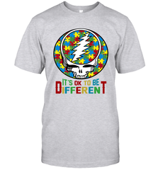 Skull Autism Its Ok To Be Different Men's T-Shirt - kambletee