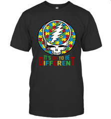 Skull Autism Its Ok To Be Different Men's T-Shirt - kambletee
