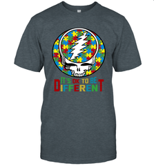Skull Autism Its Ok To Be Different Men's T-Shirt - kambletee