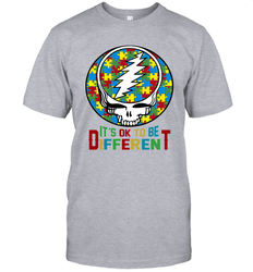 Skull Autism Its Ok To Be Different Men's T-Shirt - kambletee