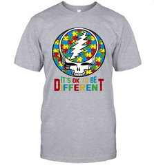 Skull Autism Its Ok To Be Different Men's T-Shirt - kambletee