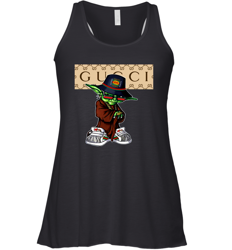 Star Wars Yoda wear a hat Gucci Racerback Tank - kambletee