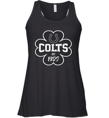 Patrick's Day Shamrock For Indianapolis Colts Fans Racerback Tank - kambletee