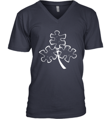 Autism shamrock St Patrick's day Men's V-Neck - kambletee