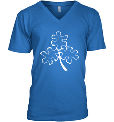 Autism shamrock St Patrick's day Men's V-Neck - kambletee