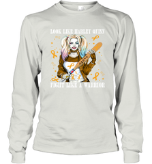Harley Quinn Fight Like A Warrior Appendix Cancer Awareness Long Sleeve T-Shirt - kambletee