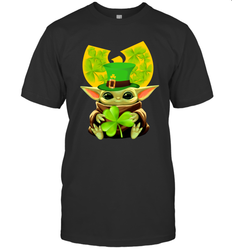 Wu Tang Clan baby Yoda hug Irish clover Men's T-Shirt - kambletee