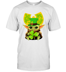 Wu Tang Clan baby Yoda hug Irish clover Men's T-Shirt - kambletee
