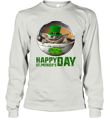 Baby Yoda Happy St Patrick's Day Long Sleeve T-Shirt - kambletee