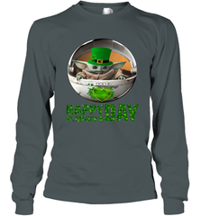 Baby Yoda Happy St Patrick's Day Long Sleeve T-Shirt - kambletee