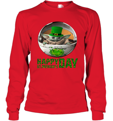 Baby Yoda Happy St Patrick's Day Long Sleeve T-Shirt - kambletee