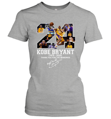 24 Kobe Bryant 1978 2020 Thank You For The Memories Signature Women's T-Shirt - kambletee