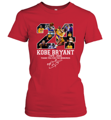 24 Kobe Bryant 1978 2020 Thank You For The Memories Signature Women's T-Shirt - kambletee