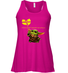 Star Wars Baby Yoda holding Wu Tang Racerback Tank - kambletee