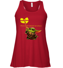 Star Wars Baby Yoda holding Wu Tang Racerback Tank - kambletee