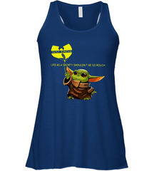 Star Wars Baby Yoda holding Wu Tang Racerback Tank - kambletee